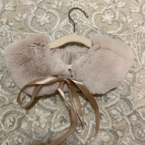 Girls fur collar